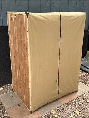 Vintage LL Bean Cedar & Canvas Camp Closet Wardrobe Outdoors VTG 70s Mid-Century